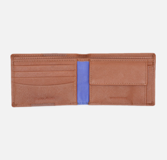 Men Colourblocked Leather Two Fold Wallet