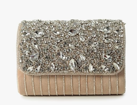 THE TAN CLAN Grace Beige Flap Over Clutch Bag for Women